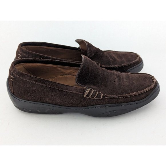 Michael Toschi Mach Driving Shoes Loafers Brown Suede Size 11 - Picture 4 of 10